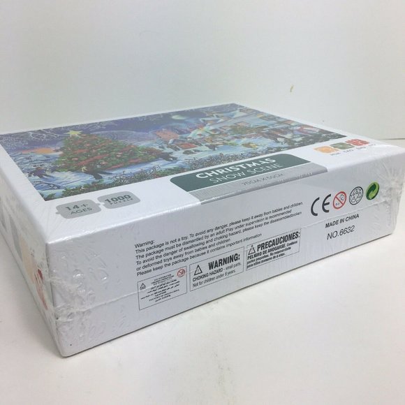 Christmas Snow Scene Jigsaw Puzzle 1000 Piece 27" X 20" Holiday Snowman X-Mas - Picture 6 of 12